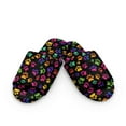 thumbnail image 2 of COEQINE Colorful Paw Print Slippers for Women Indoor Comfortable Fluffy Slides Cozy Open Toe House Shoes Cute Bedroom Shoes Foldable Spa Slippers for Women Men Guest, 38-39, 2 of 7