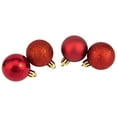 thumbnail image 4 of Northlight 96ct Shatterproof 4-Finish Christmas Ball Ornament Set 1.5" - Red, 4 of 4