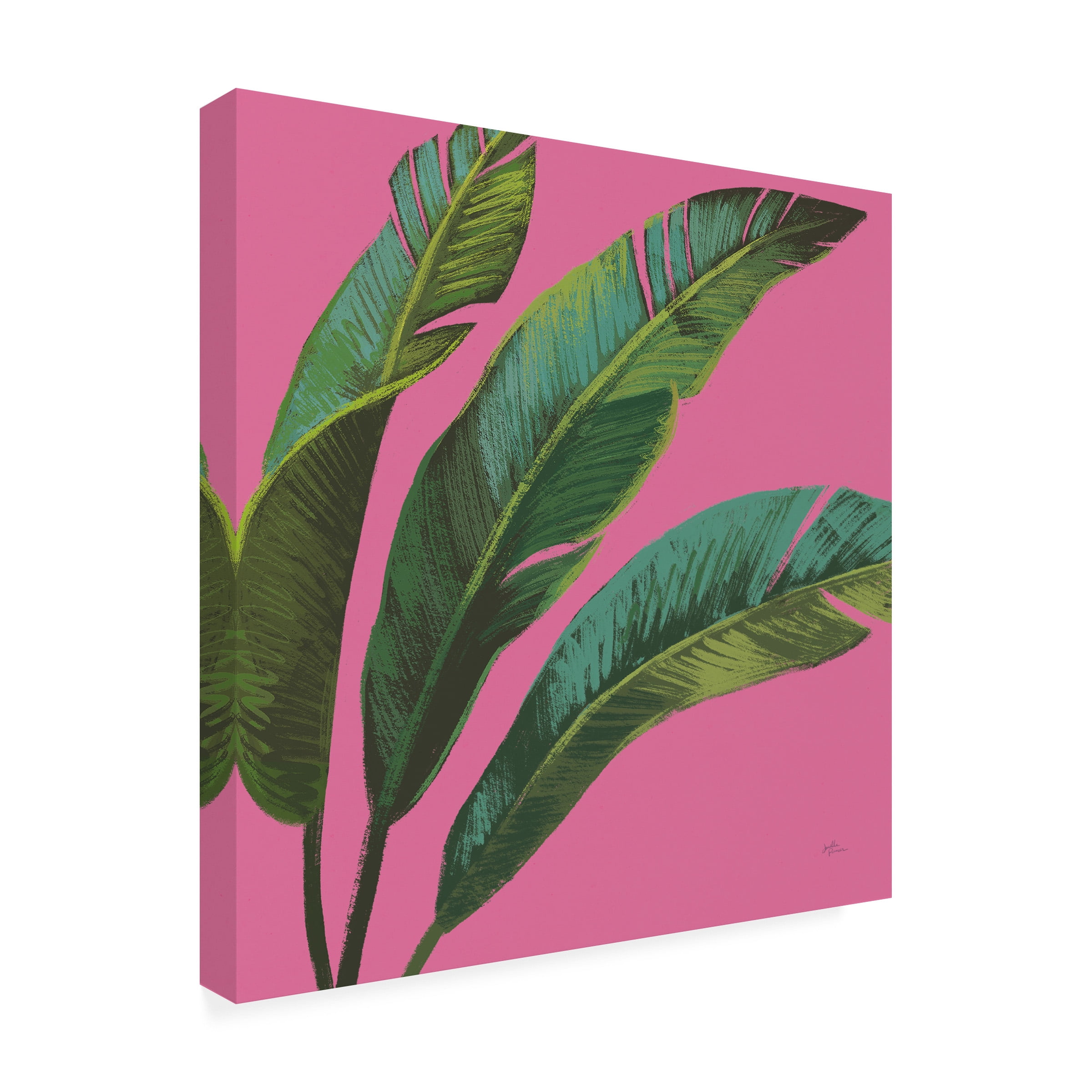 Janelle Penner 'Welcome to Paradise XI on Pink' Outdoor Canvas 18x18