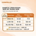 thumbnail image 5 of Comfello Diabetic Socks for Edema & Neuropathy, Wide Calf Cotton, Moisture Wicking & Breathable Mesh 6-Pack, 5 of 6