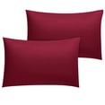 thumbnail image 1 of 2pcs Pillowcases Soft Microfiber,No Wrinkle,Standard, Wine Red Pillow Case Cover, 1 of 10