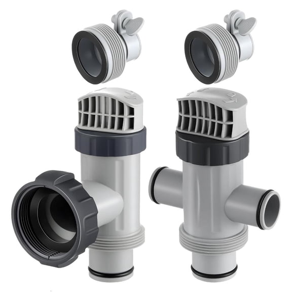 Water Flow Control Valves Set for Above Ground Pools with Split Hose Design