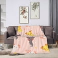 thumbnail image 2 of Axolot Pink Throw Blanket, Fluffy Soft Cozy Blanket Flannel Plush Microfiber Couch Throw, 80"x60", 2 of 8