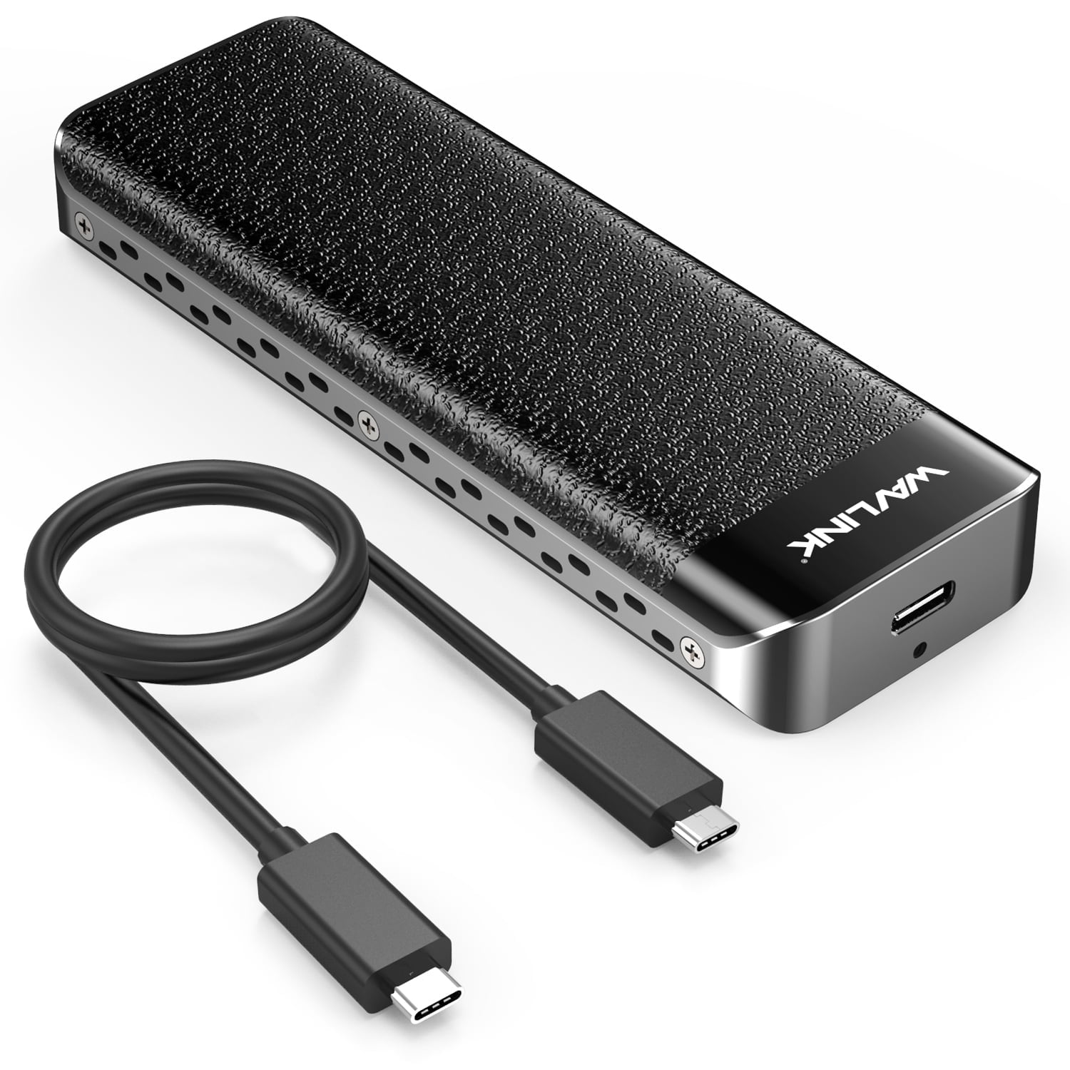 WAVLINK 40Gbps NVMe Enclosure, M.2 Enclosure Compatible with Thunderbolt 4/3/USB 4, Thunderbolt 3 to M Key/B+M Key 2280 NVMe SSD Enclosure, Heatsink Design,up to 2TB