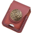 thumbnail image 1 of Handmade Fliptop Leather Lighter Pouch Holder Case with Pocket Belt Loop, 1 of 7