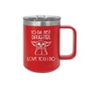 Yo-Da Best Daughter Love You I Do - Engraved Coffee Mug with Handle Cup Unique Funny Birthday Gift Graduation Gifts for Women Daughter Offspring Girl Star Wars Yoda (15 oz Mug, Red)