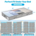 thumbnail image 6 of 4 Inch Low Profile Under Bed Storage Drawer 2 Pack, Lightweight Underbed Clothes Storage Container Bins With NO STURCTURE, Shallow Storage Bag for Dorm & Home, With Clear Lids, 6 of 6