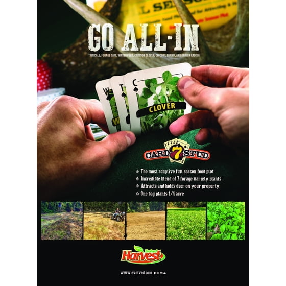 Evolved Harvest Card 7 Stud Full Season Forage Food Plot Seed 10 Lb Bag Walmart Com Evolved Harvest Card 7 Stud Full Season Forage Food Plot Seed 10 Lb Bag Walmart Com