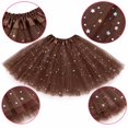 thumbnail image 7 of YTCAMLO Glitter Sequin Stars Tutu Skirt for Women Retro Layered Ballet Skirts 80's Elastic Tulle Skirt Lightweight Halloween Costume, 7 of 7