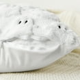 thumbnail image 2 of Sm:)e Halloween Goost Plush Faux Fur Jacquard Throw Pillow Cover 12x20 Inch White, Set of 2 Silky Soft Seasonal Cushion Case for Sofa Couch, 2 of 7
