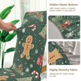 thumbnail image 5 of Yayeee 4 Pack Dining Chair Covers Stretch Parson Chairs Slipcovers Seat Protector, Christmas Gingerbread, 5 of 6