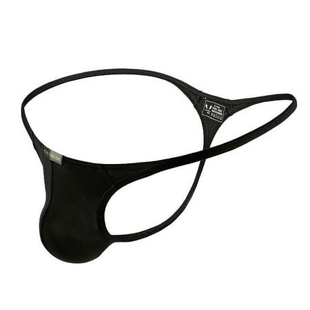 

WGOUP Men s Underwear Sexy Thong Solid Color Low Waist Panties Erotic Lingerie Black(Buy 2 Get 1 Free)