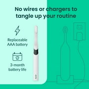 Quip Sonic Adult Electric Toothbrush Soft Bristles Built-in Timer + Travel Case, Sage Green