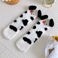 thumbnail image 4 of Bibifish Womens Crew Socks Cute Dog Pattern Plush Socks Soft Warm Fuzzy Comfy Fall Winter Cozy Sleeping Loungewear Socks For Ladies, 4 of 7