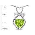 thumbnail image 3 of Star K� 10k Gold Heart Shape 8mm Genuine Peridot Heart Halo Embrace Pendant Necklace, 3 of 9