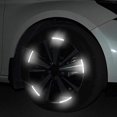 thumbnail image 3 of advertencia de seguridad de la rueda del coche reflectante de la noche Pegatinas de la rueda de la motocicleta del coche Pegatinas de la rueda de la bicicleta Decoración universal 20PCS Blanco, 3 of 5