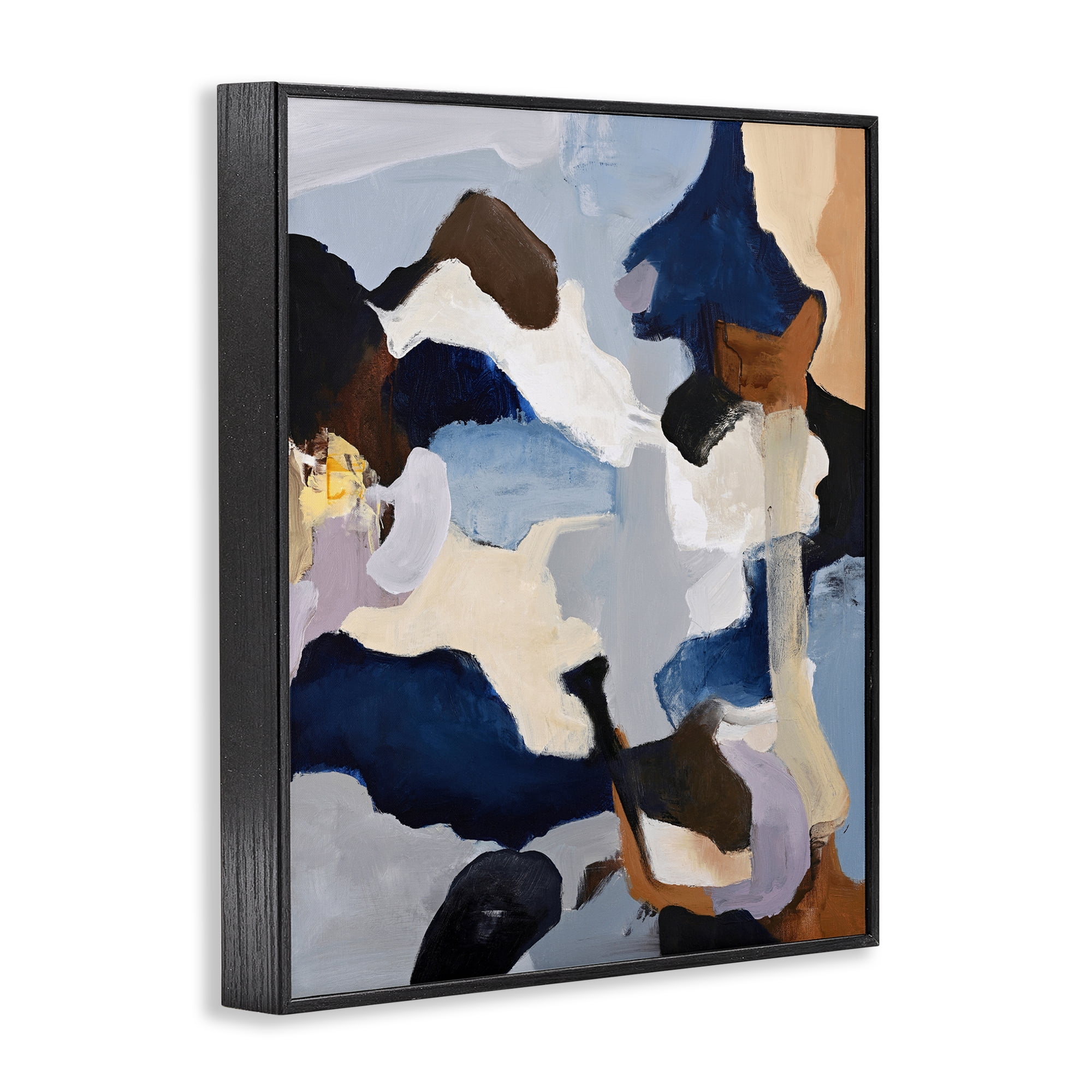 Cool Tones Composition Black Framed Giclee Art, design by Design Fabrikken