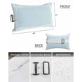 thumbnail image 3 of Pack of 4 Outdoor Lumbar Pillow Covers 11x16 Inch, Aqua Geometric Waterproof Throw Pillow Covers Set, White Greek Key Design Abstract Modern Art Decorative Cushion Cases for Patio Porch Car, 3 of 7