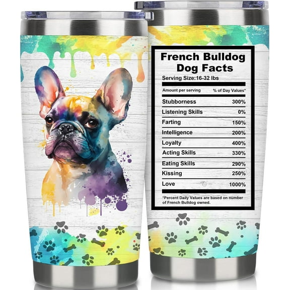 French bulldog Gift for Women/Men,French bulldog Insulated Tumbler Stainless Steel 20 oz (French bulldog)