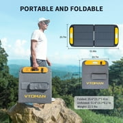 Vtoman VS110 Portable Solar Panel 110W,19V Foldable Solar Panel with 23% High Efficiency,IP67 Waterproof & Adjustable Kickstands for Home, Camping, RV, Outdoor Adventures