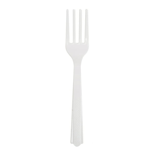 Way To Celebrate Plastic Forks, White, 24ct