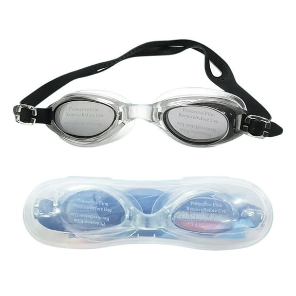 C-564 Black Waterproof Swimming Goggles Hd Large Frame Adult Diving Set Anti Fog Design For Pool Training