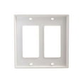 thumbnail image 3 of C2G 03728 Decorative Two Cutout Double Gang Wall Plate, White, 3 of 4