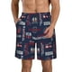 thumbnail image 1 of Balery Nautical Style Sailboat Traje de Baño Estilo Hawaiano para Hombre, Shorts de Secado Rápido con Bolsillos-Small, 1 of 6