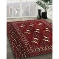 thumbnail image 3 of Ahgly Company Machine Washable Indoor Rectangle Traditional Chestnut Brown Area Rugs, 7' x 9', 3 of 7