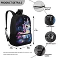 thumbnail image 5 of Uorisanigo Galaxy Alicorn School Backpack for Boys Girls Large Capacity Schoolbag Holiday Travel Bookbad Outdoor Daypack for 5-13 Year with Water Bottle Pockets, 5 of 6