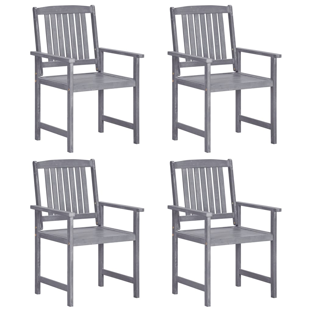 vidaXL Patio Chairs Outdoor Dining Chair for Deck Garden Solid Wood Acacia - image 2 of 16