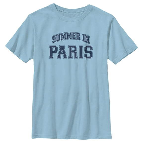 Boy's Lost Gods Summer In Paris Blue  Graphic T-Shirt