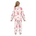 thumbnail image 3 of Fluffy Pajamas Set Fuzzy Winter Warm Pj Sets Pullover Tops and Long Pants Pink Cute Pigs Large, 3 of 8