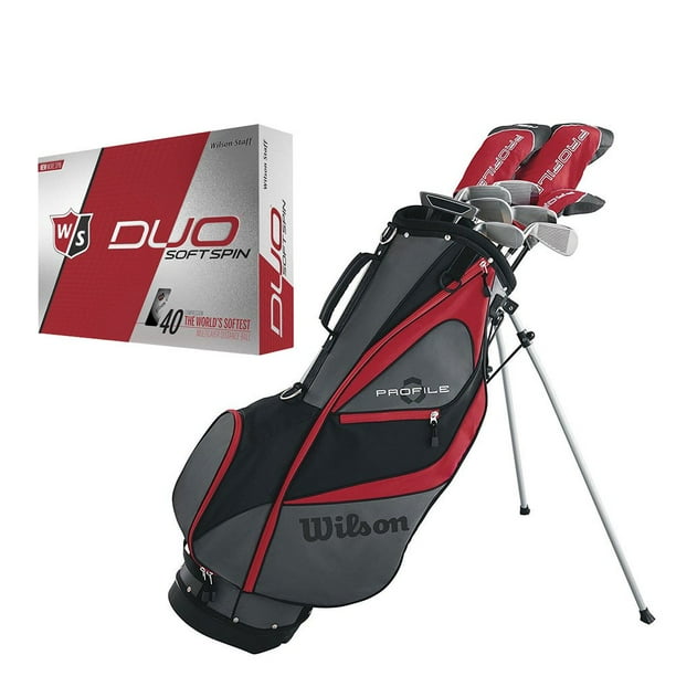 Wilson Profile XD Men's Left Handed Golf Club Set w/ Bag + 12 Pack Golf