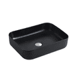 thumbnail image 2 of DAX Ceramic Rectangle Bathroom Vessel Basin, Matte White, 2 of 4