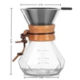 thumbnail image 7 of 13.5OZ Pour-Over Coffee Pot with Heat-Resistant Glass Sharing Jug and Filter Home Coffee Set for Cold Brew and Pour-Over Brewing Milk Tea Pot, Gift for Coffee Lovers, 7 of 7