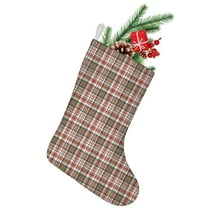 Christmas Stockings,Red and Green Plaid Christmas Pattern Stockings Christmas,14.8'' Xmas Stockings,Christmas Party Favors,Christmas Party Decorations,Christmas Stockings Personalized