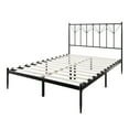 thumbnail image 6 of Castle Place Contemporary Twin Size Metal Platform Bed, Black, 6 of 8