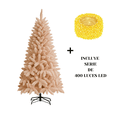 thumbnail image 3 of Arbolito de Navidad Nevado Rosa Artificial Pino de Lujo con Serie de Luz LED 180 Cm Frondoso, 3 of 6