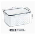 thumbnail image 4 of Qonioi Produce Storage Containers, 3-Piece Set with Colander and Lids, Stackable Fridge Organizers for Fruit, Vegetables, Berries, 4 of 7