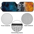 thumbnail image 7 of FUIALDOLG Lion Ice&Fire Windshield Sun Shade, Cute Shade Heat Shield Foldable, Block UV Rays, 52.95x16.14 inch, Compatible with Car SUV Off-road Vehicle, 7 of 7