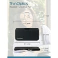 thumbnail image 2 of ThinOptics Universal Case and Readers Rectangular Reading Glasses, Silver Black Metal Pod with Black Frames, 1.0 Strength + 1, 2 of 5
