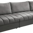 thumbnail image 4 of Meridian Furniture Jacob Grey Velvet Modular Sectional, 4 of 12