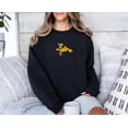 thumbnail image 2 of Moonlight Apparel Embroidered Cartoon Dog Sweatshirt for Women Minimalist Cozy Crewneck Pullover, 2 of 7