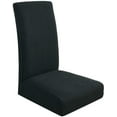 thumbnail image 2 of Stretch Dining Chair Covers Soft Removable Dining Chair Slipcovers Plaid Black, 2 of 7