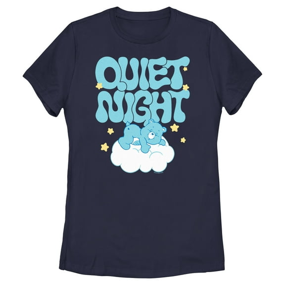 Women's Care Bears Bedtime Bear Quiet Night  Graphic T-Shirt