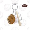 thumbnail image 2 of Baseball Keychain with Brown Glove and Wooden Bat for Men Women Mini PU Leather Softball Sprot Bag Charm Key Ring Pendants Decorations for Birthday Father's Day Thanksgiving Present diy, 2 of 9