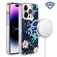 thumbnail image 2 of For iPhone 15 Pro Max METKASE Double Protection IMD Design Pattern [Magnetic Circle] Premium Case - Galaxy Floral, 2 of 4