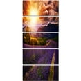 thumbnail image 2 of Beau Coucher de Soleil sur Champ de Lavande - Impression sur Toile Florale, 2 of 3