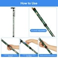 thumbnail image 2 of SupreGear Adjustable Folding Cane with T-Handle, 5 Height Levels, Green Floral, Stability Strap, 2 of 6